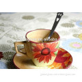wholesale high quality Rose Tea Cup Set with spoon